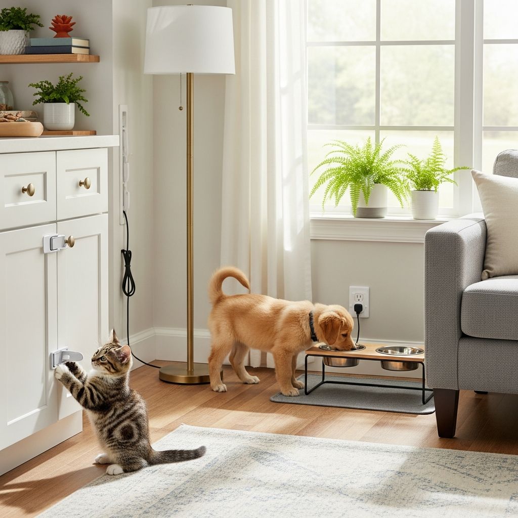 Pet-Proofing Your Home: 12 Essential Safety Steps Complete guide to safely preparing your home for a new dog or cat with essential pet-proofing tips.