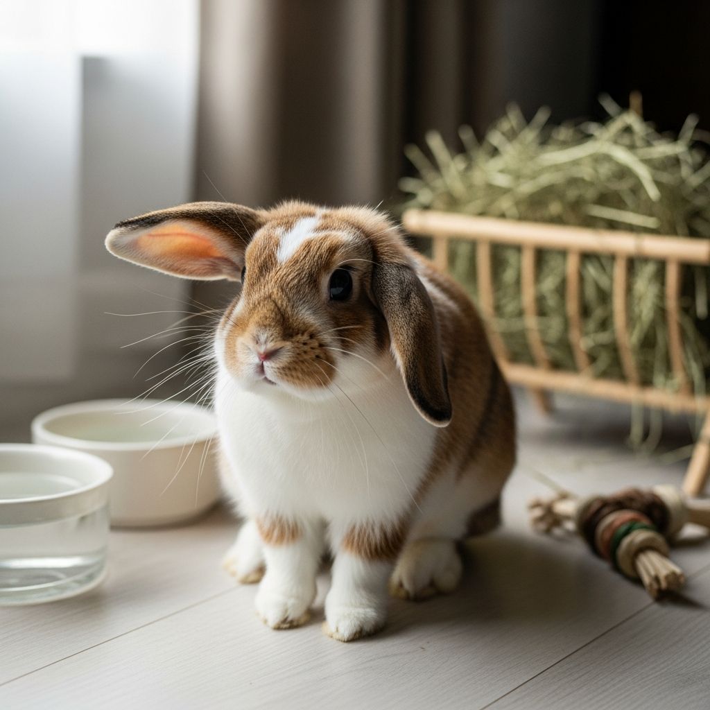 Complete guide to rabbit care, behavior, training, and health for pet owners.