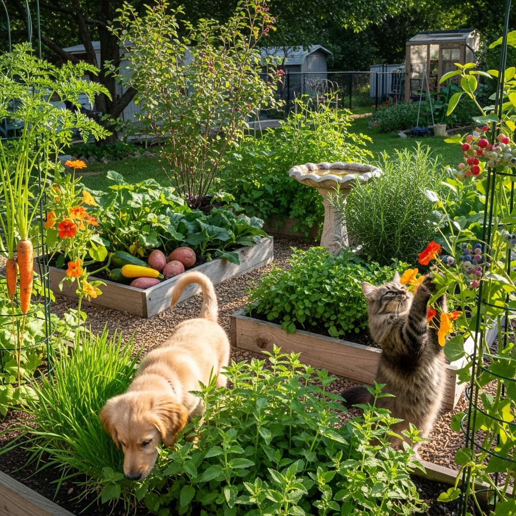 Create a thriving pet-safe edible garden where your furry friends can enjoy fresh, nutritious homegrown treats.
