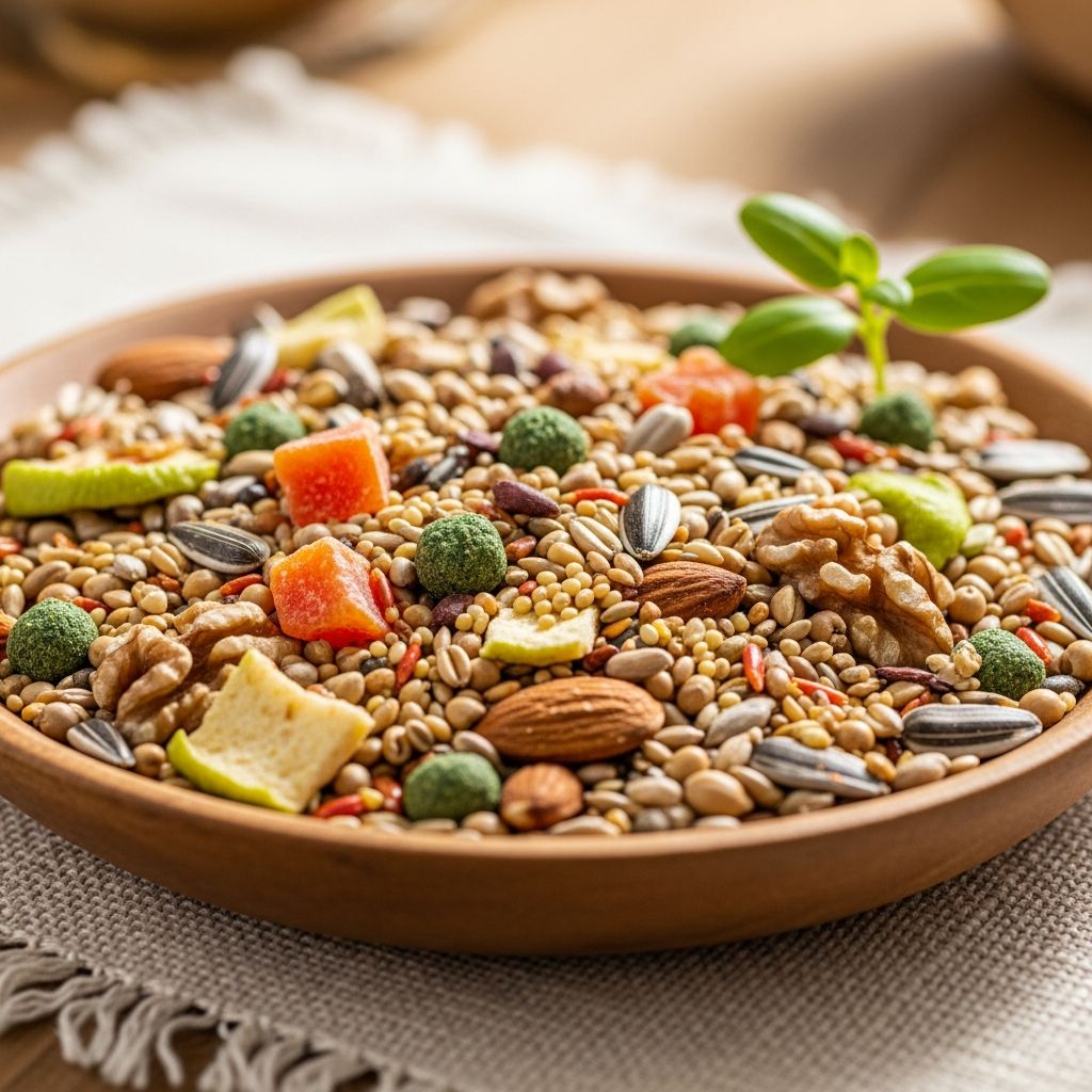 Premium Daily Diet Pellets: 5 Species-Specific Formulas Complete nutrition for all bird species with natural, scientifically formulated pellets.