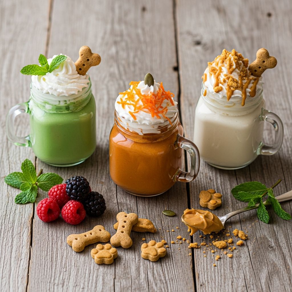 Pup Cup Recipes: Fancy Puppuccinos for Dogs Elevate your dog's treat game with homemade pup cup recipes featuring pumpkin, cinnamon, and dog-friendly ingredients.