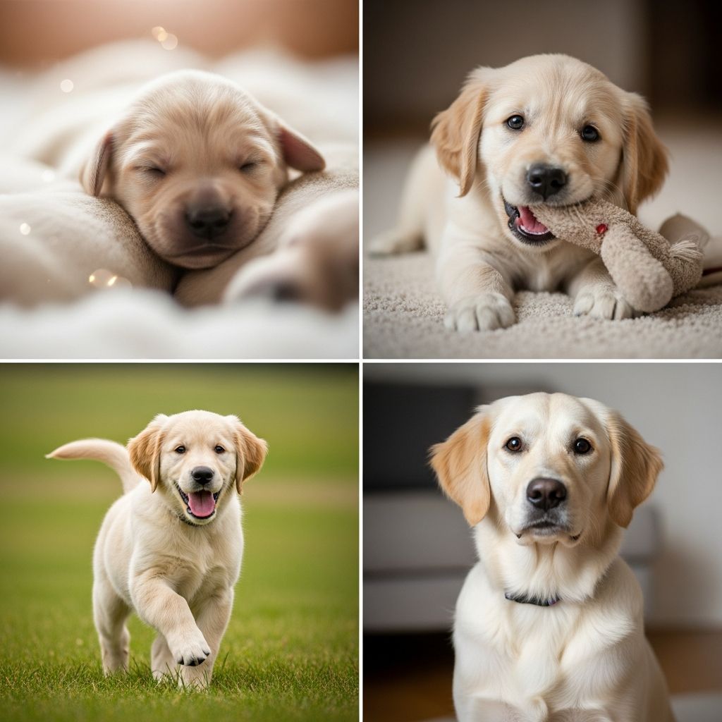 Complete guide to puppy development stages from newborn to adult dog.