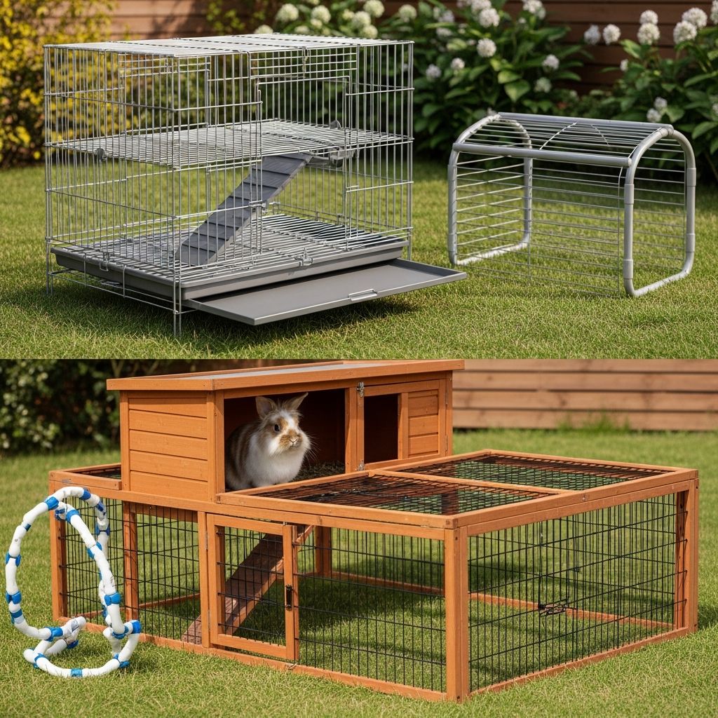 Rabbit Housing: Cages, Hutches, Pens, and More Complete guide to choosing the best rabbit housing options for your pet bunny.