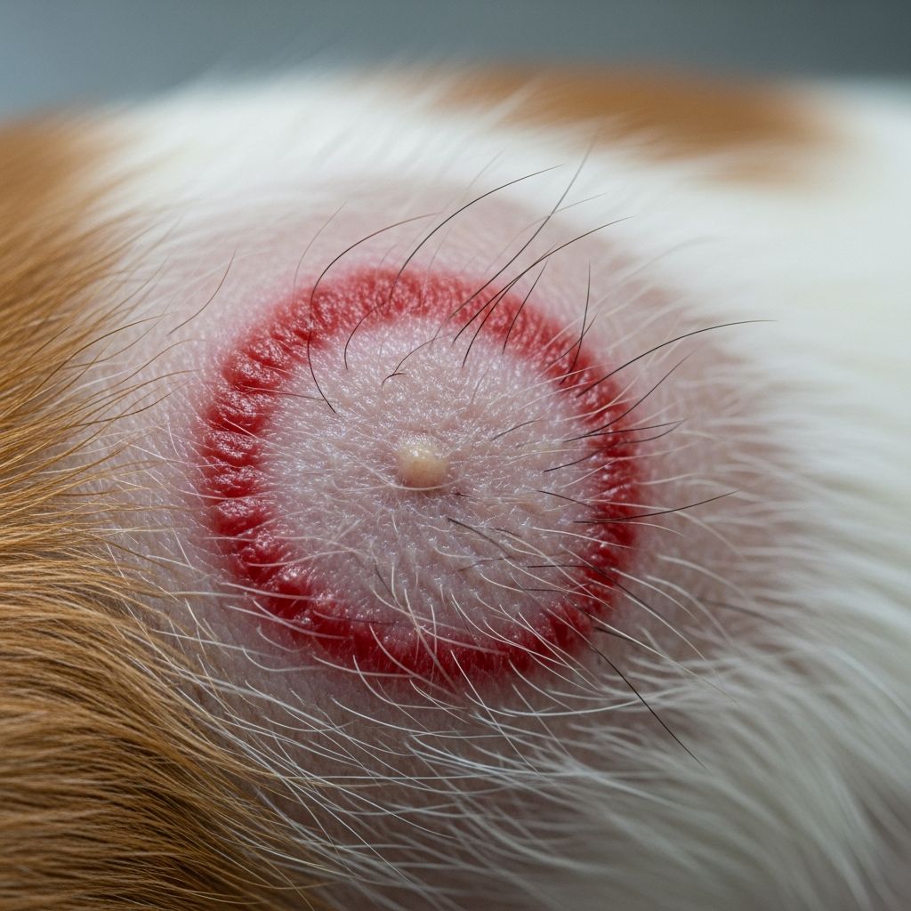 Complete guide to identifying, treating, and preventing ringworm in dogs.