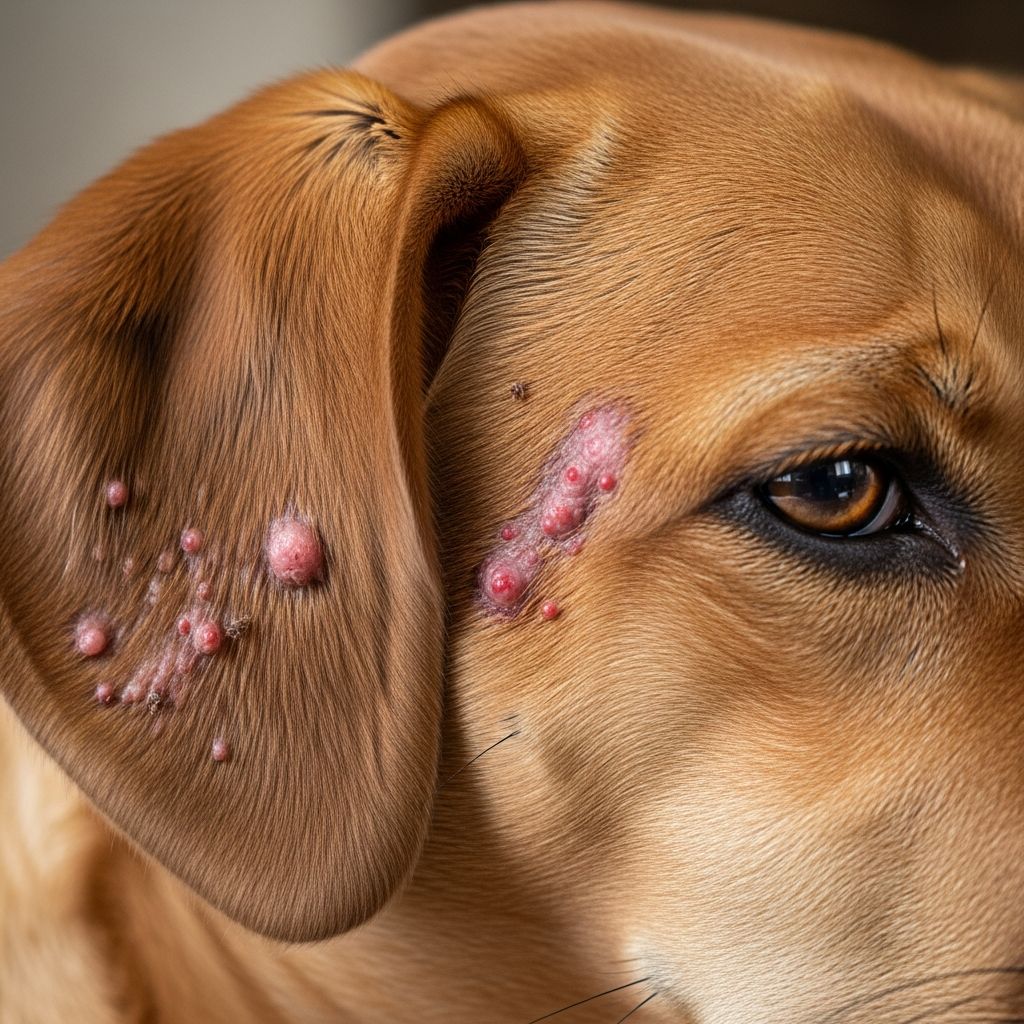Complete guide to sarcoptic mange in dogs: causes, symptoms, treatments, and recovery information.