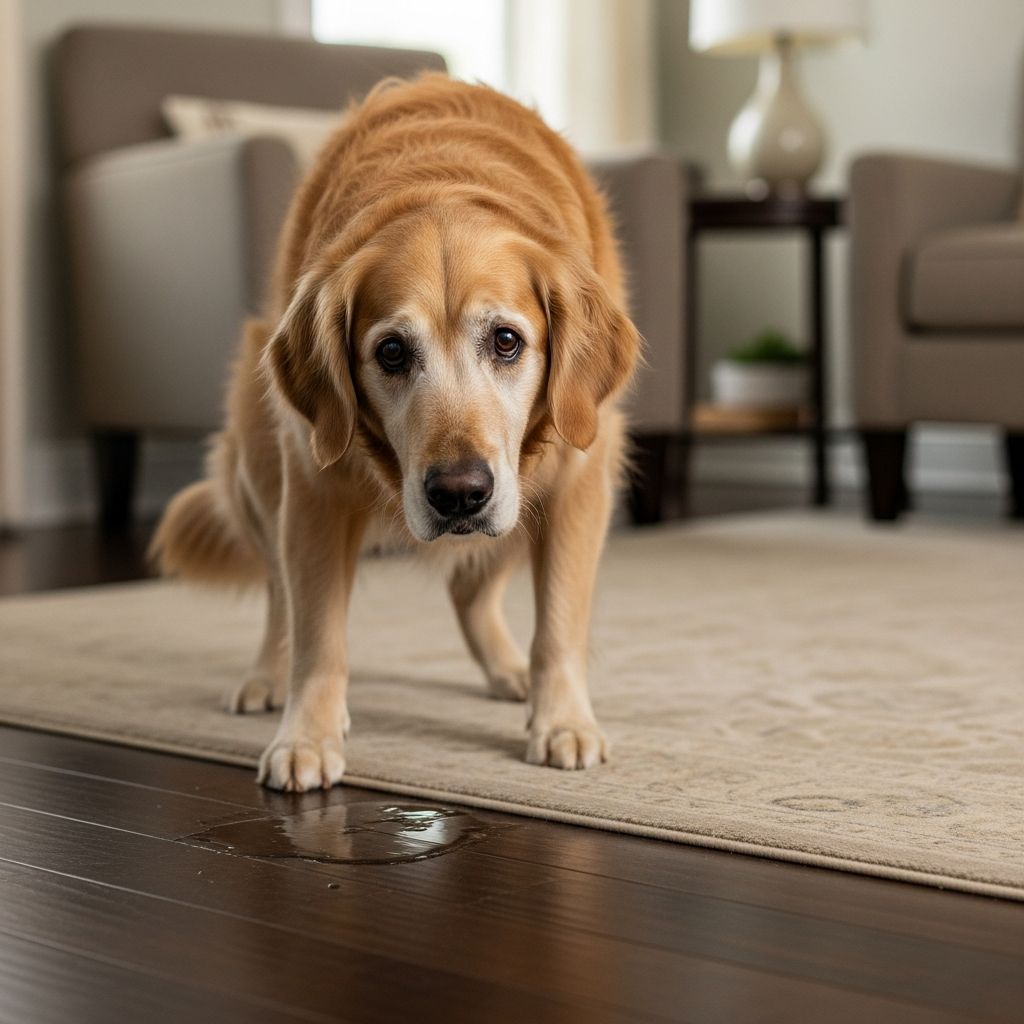 Understanding why senior dogs have accidents indoors and effective management strategies.