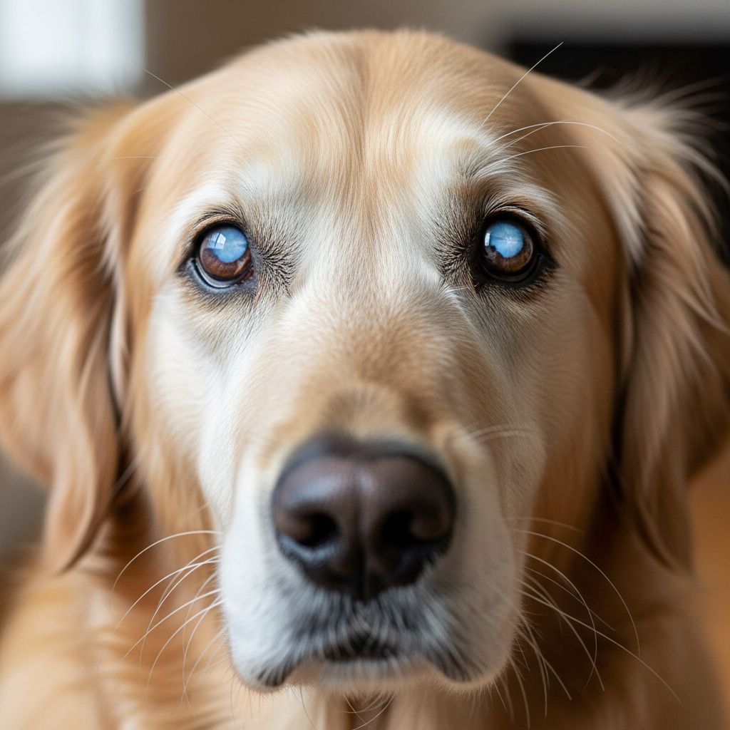 Understanding why senior dogs develop cloudy eyes and what it means for their health.