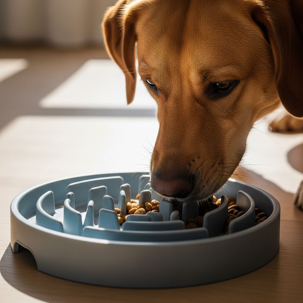 Help your dog lose weight with slow feeder bowls and improve digestion naturally.