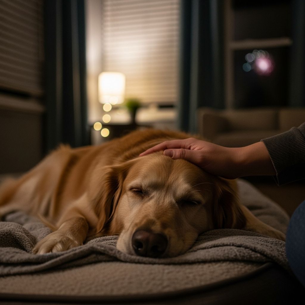 Help your anxious dog stay calm during fireworks with proven strategies and techniques.
