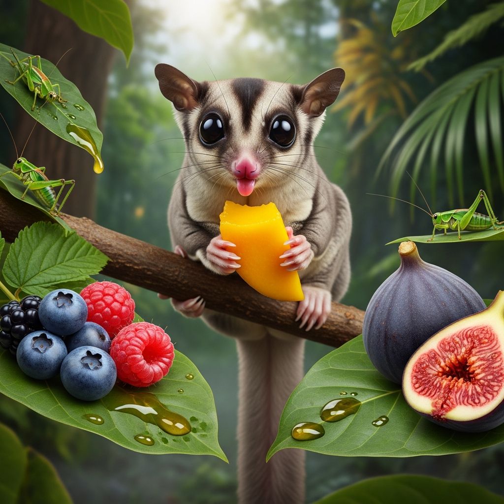 Learn the essential feeding requirements and dietary guidelines for healthy sugar gliders.