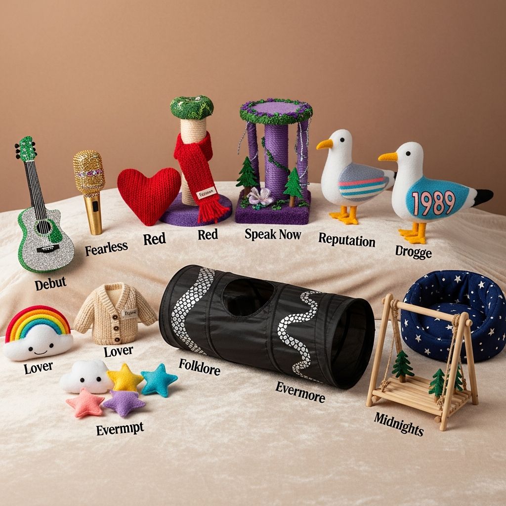 Taylor Swift Cat Toys: Era-Inspired Ideas For Swiftie Cats Discover purr-fect cat toys inspired by every Taylor Swift album era for Swiftie pet parents.