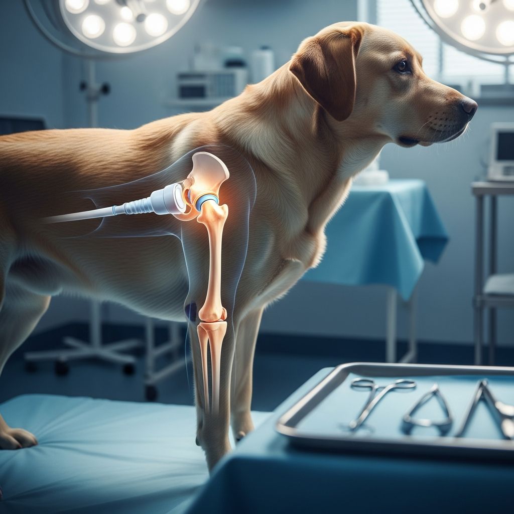 Complete guide to canine total hip replacement surgery: procedure, recovery, and outcomes.