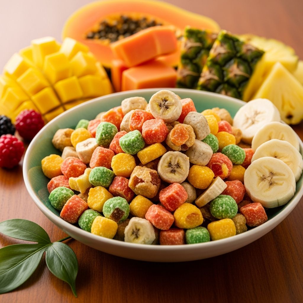 Tropical Fruit Gourmet Pellets for Birds Premium bird pellets with real tropical fruits for optimal nutrition and enrichment.