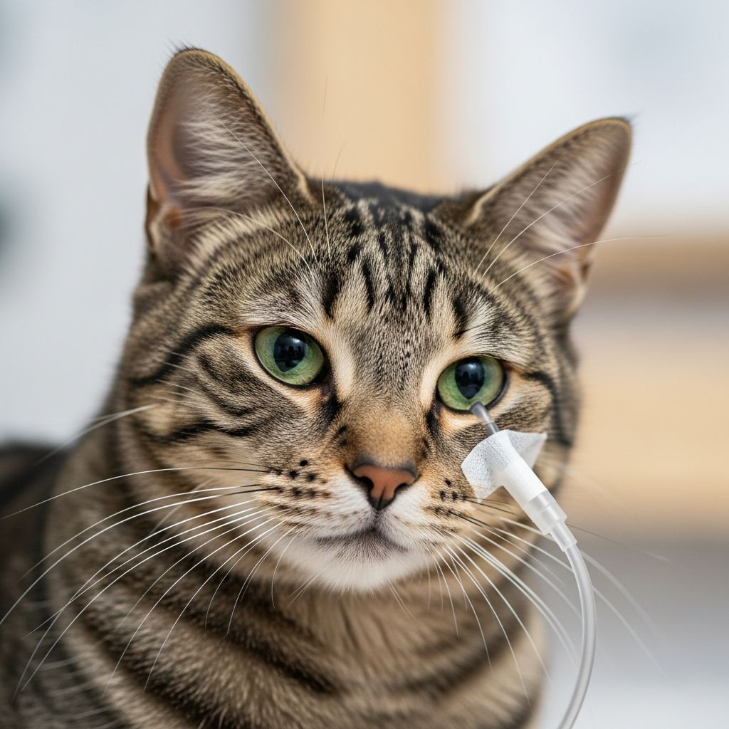 Learn about tube feeding options for cats, including nasogastric, esophagostomy, and gastrostomy tubes.