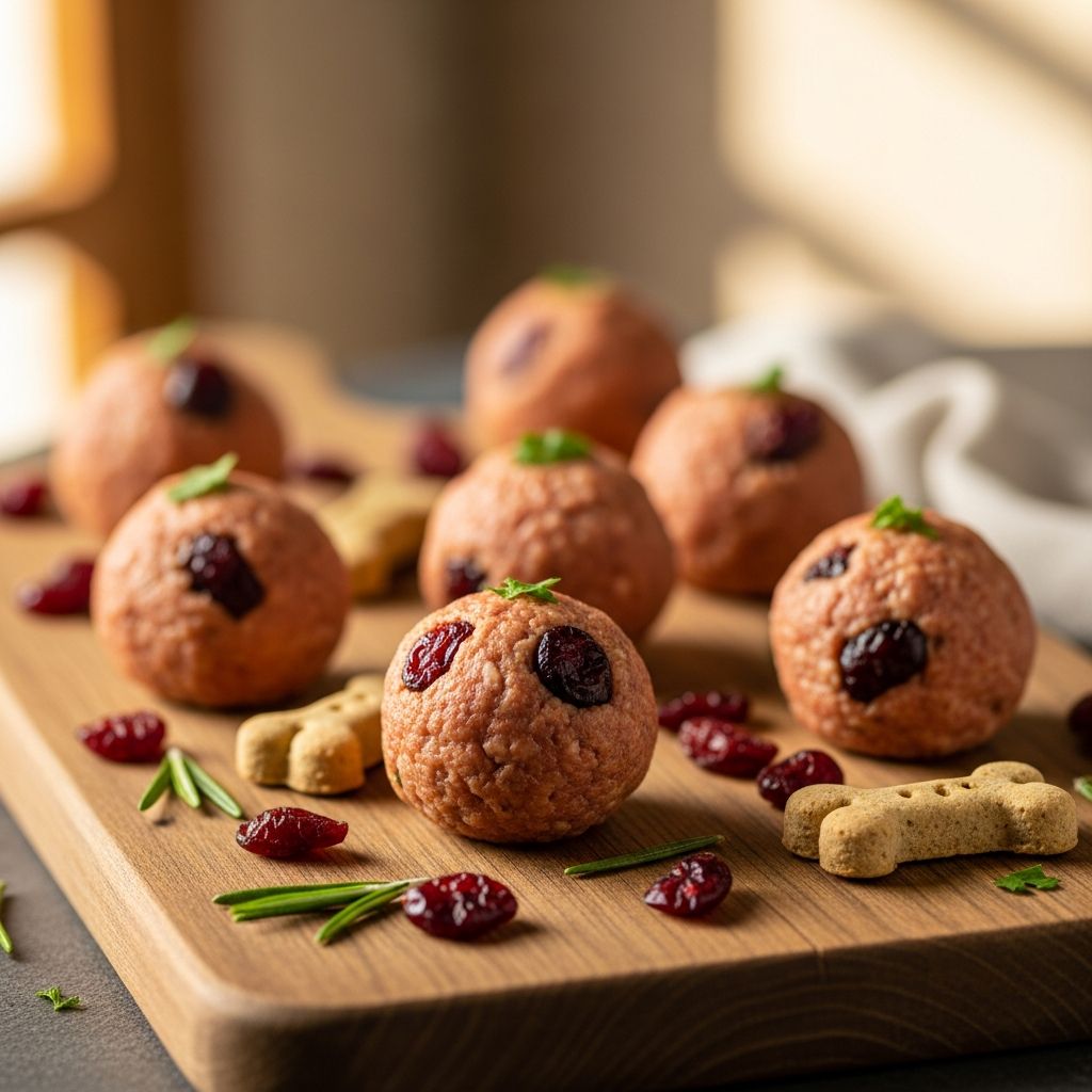 Turkey-Cranberry Meatballs: Perfect DIY Dog Treat Make festive turkey-cranberry meatballs for your dog this season with this easy 20-minute recipe.