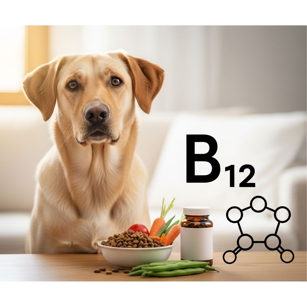 Complete guide to vitamin B12 for dogs: benefits, sources, deficiency signs, and supplementation.