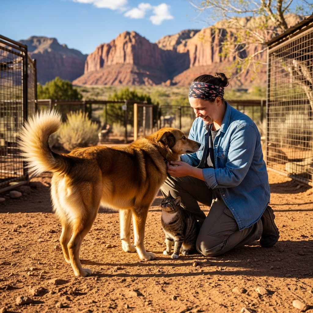 Volunteer at Best Friends Animal Sanctuary Make a difference: Volunteer at Best Friends Animal Sanctuary and provide hands-on care to rescue animals.