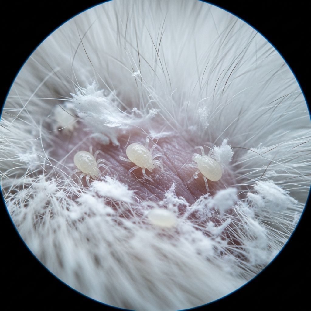 Understanding, diagnosing, and treating cheyletiellosis in rabbits effectively.