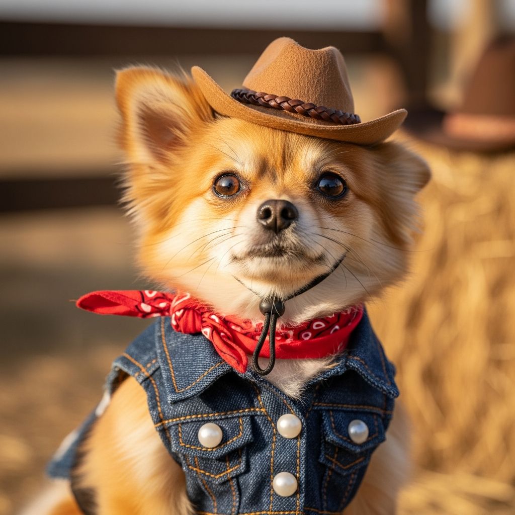 Transform your pet into a western icon with trendy cowboy-inspired fashion and accessories.