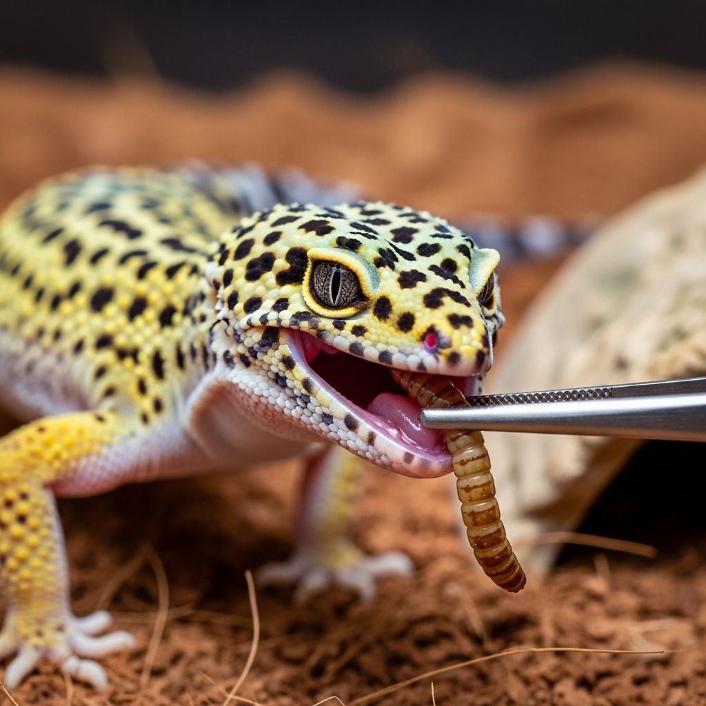 Complete guide to leopard gecko nutrition, feeding schedules, and dietary requirements for optimal health.