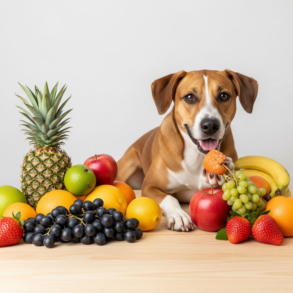 Complete guide to safe fruits for dogs with nutrition benefits and preparation tips.