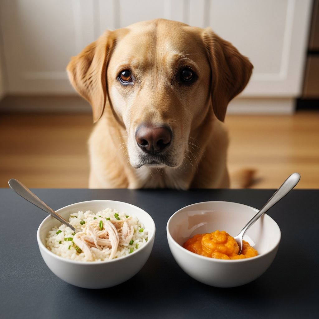 Expert guidance on feeding dogs with diarrhea: bland diets, probiotics, and recovery tips.