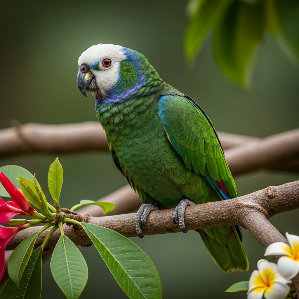 White-Capped Pionus: Personality, Food & Care Complete guide to White-Capped Pionus parrots: care, diet, behavior, and training tips.