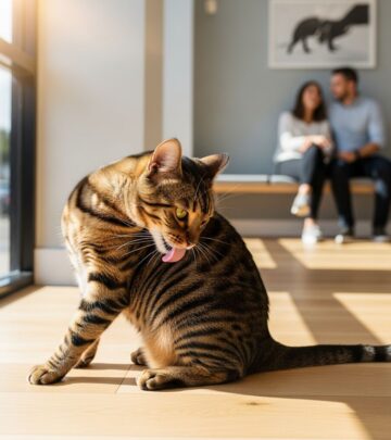 Understanding feline grooming behavior: when it's normal and when to see a vet.