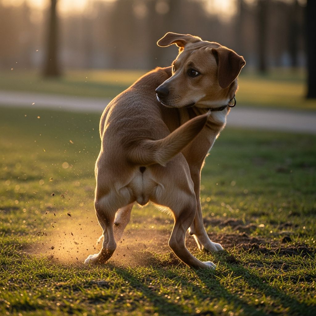 Discover the reasons behind your dog's ground-kicking behavior after pooping and what it really means.
