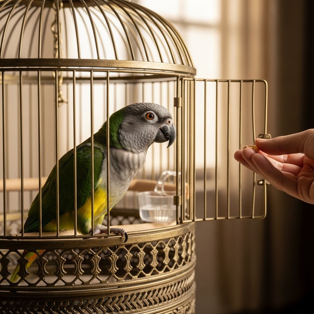 Understand why your parrot refuses to leave its cage and learn effective training strategies.