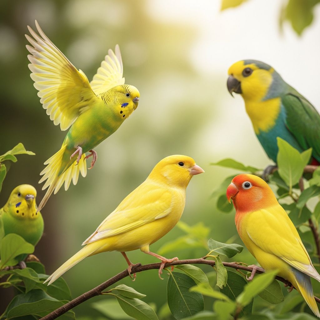 Yellow Colored Pet Birds: Species Guide & Care Discover vibrant yellow pet bird species with expert care tips and behavior insights.
