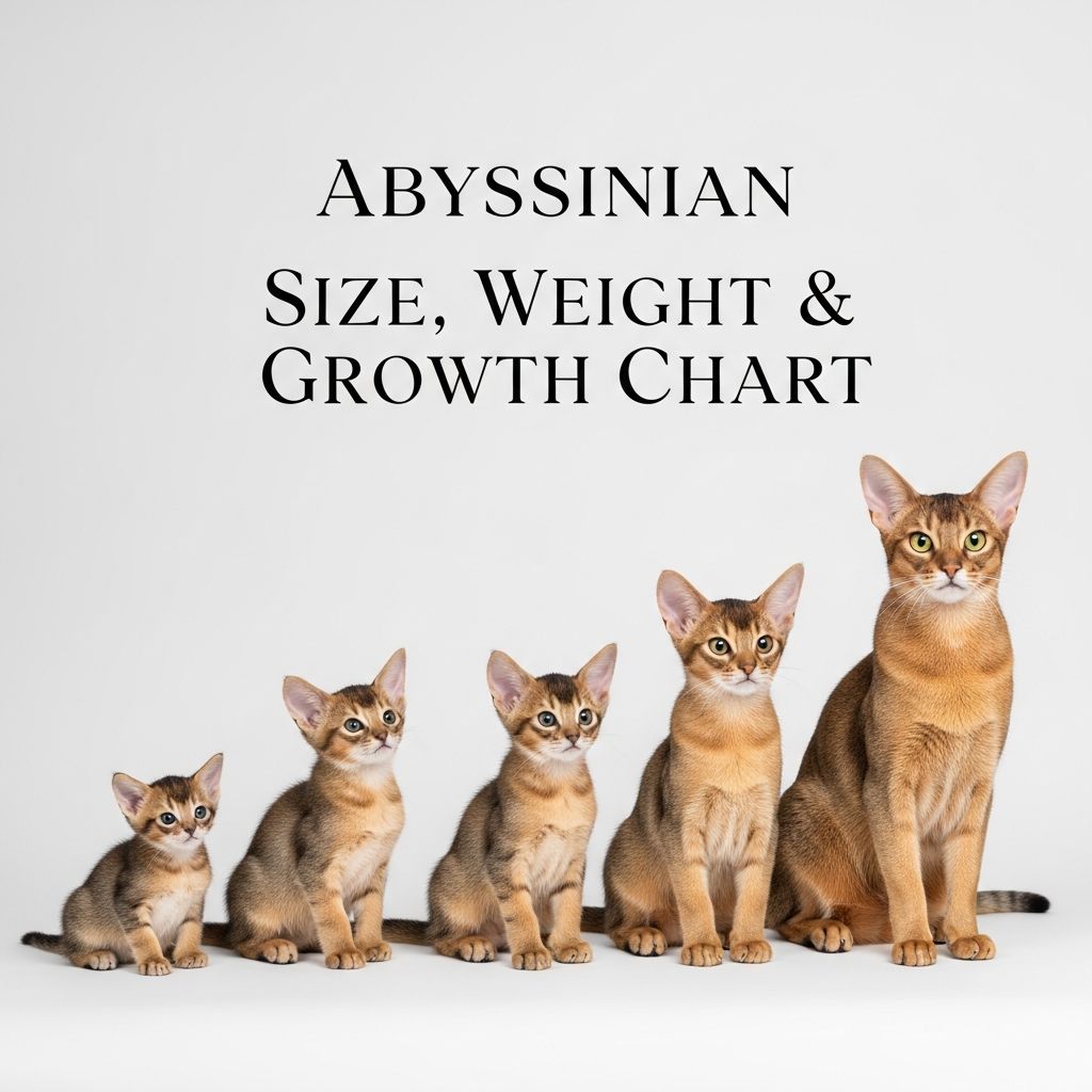 Abyssinian Cat Size, Weight, And Growth Chart With Care Tips Discover how big Abyssinian cats get with our complete growth chart, size guide, and tips for healthy development from kitten to adult.
