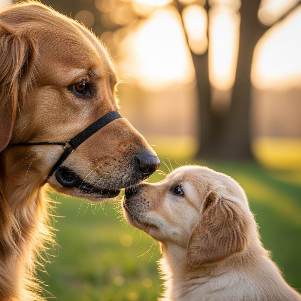 Adult Dogs Muzzling Puppies: Instincts Revealed Discover why mature dogs gently grasp puppies' muzzles, exploring the roots of this natural canine communication for better multi-dog harmony.