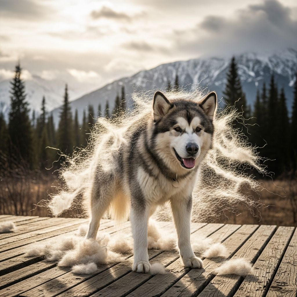 Master the art of managing your Alaskan Malamute's heavy shedding with expert grooming tips and health insights for a happier, fur-free home.