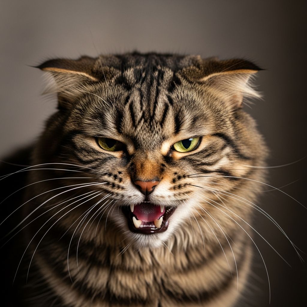Learn what your cat's angry sounds mean and discover effective strategies to manage aggressive vocalizations.