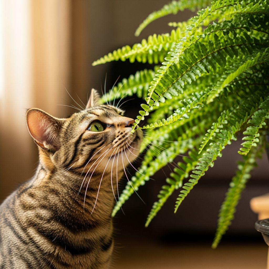 Learn which ferns are safe for cats and which pose serious health risks to your feline companion.