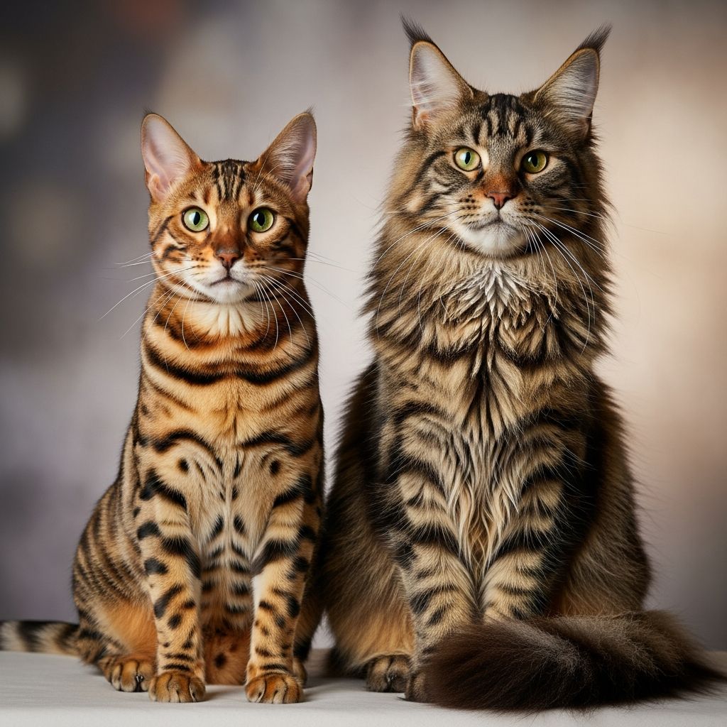 Bengal vs Maine Coon: Key Breed Differences Discover which majestic feline suits your home: the energetic Bengal or the gentle Maine Coon giant. Compare size, temperament, care needs, and more.