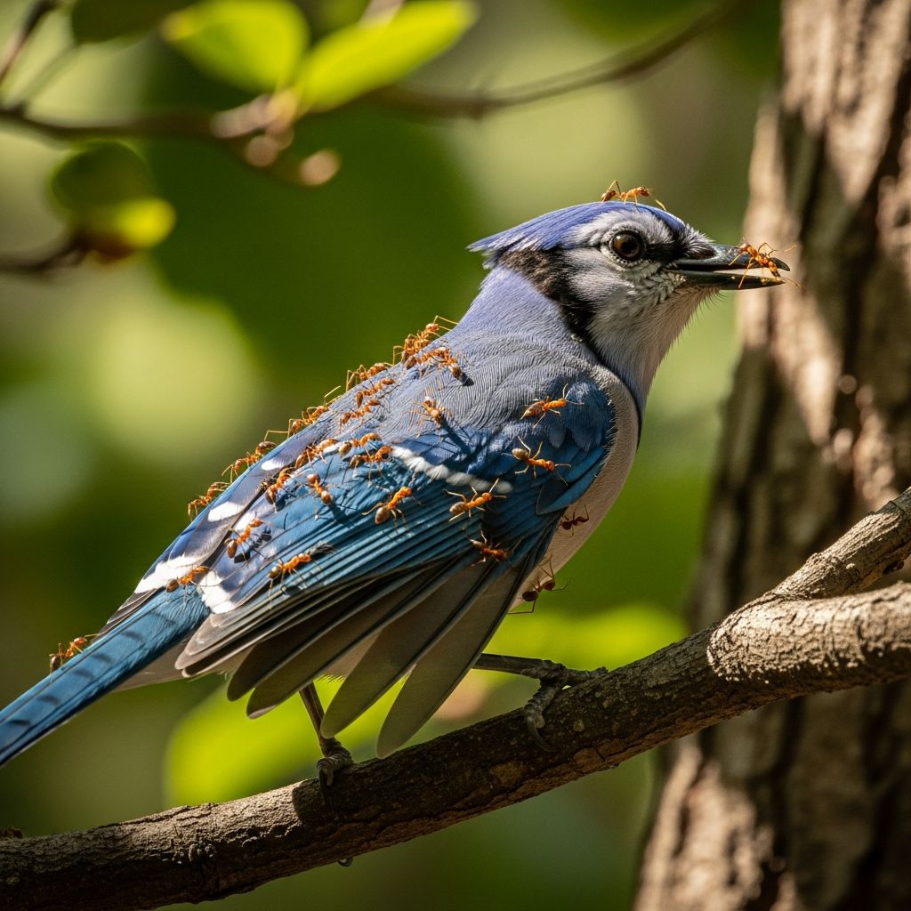 Discover the mysterious ways birds utilize ants for health and survival.