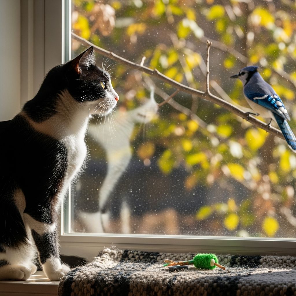 Bird Watching for Cats: Enrichment for Indoor Felines Provide mental stimulation for indoor cats through bird watching while keeping wild birds safe.