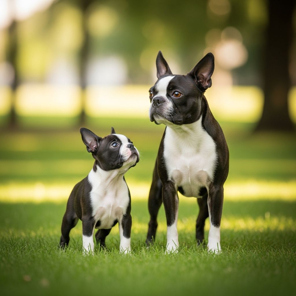 Boston Terrier Growth Guide: Milestones, Nutrition & Exercise Track your Boston Terrier's size, weight, and development from puppyhood to adulthood with this detailed growth reference.