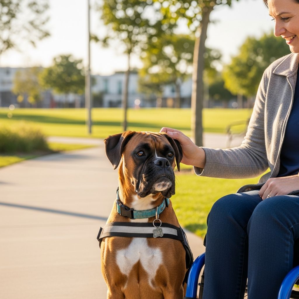 Boxers as Service Dogs: Potential and Challenges Discover if the energetic and loyal Boxer breed excels as a service dog, exploring their strengths, training needs, and real-world suitability for assistance roles.