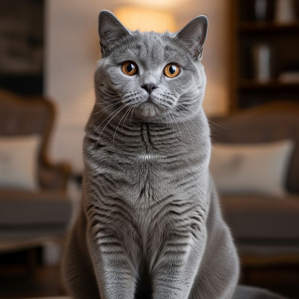 Discover the calm, sturdy charm of British Shorthair cats: ideal family pets with plush coats and easygoing personalities.