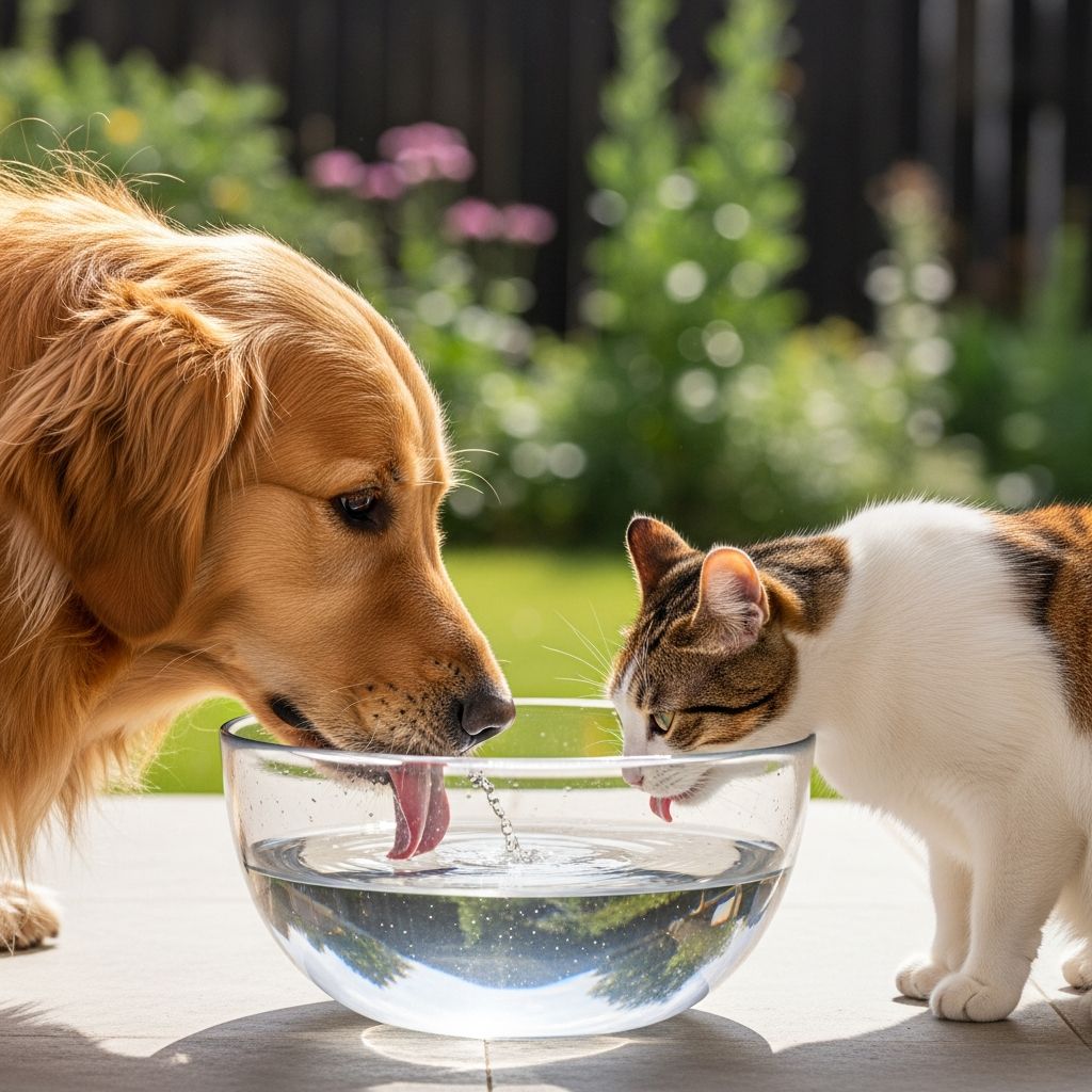 Can Cats and Dogs Drink from the Same Water Bowl? Discover if it's safe for cats and dogs to share water bowls, health risks, benefits, and best practices for multi-pet homes.
