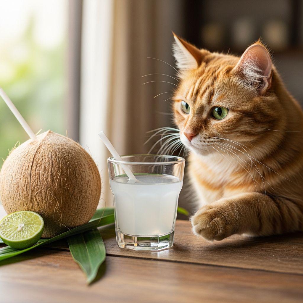 Discover if coconut water is safe for cats, its potential risks like high potassium, and vet-approved alternatives for hydration.