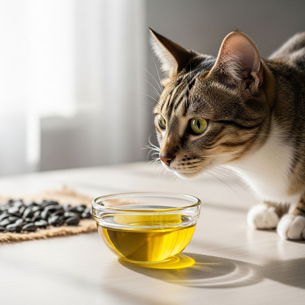Learn whether sunflower oil is safe for cats and what veterinarians recommend instead.