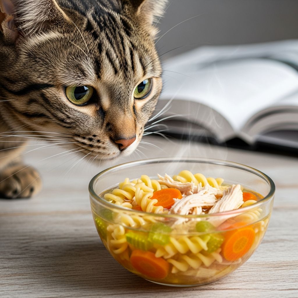 Discover if chicken noodle soup is safe for cats, the risks of canned versions, and how to make a feline-friendly homemade recipe.