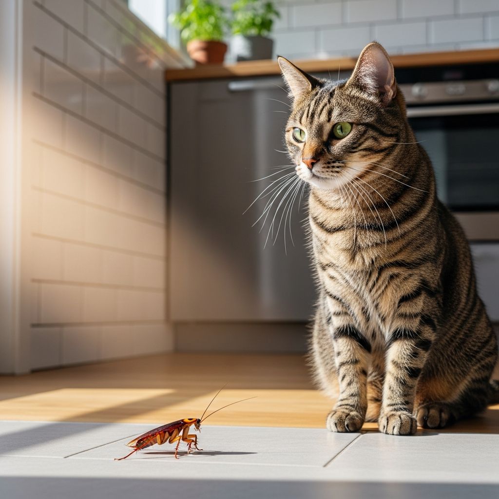 Vet-verified facts on cockroach safety for cats, health risks, symptoms, and prevention tips for pet owners.