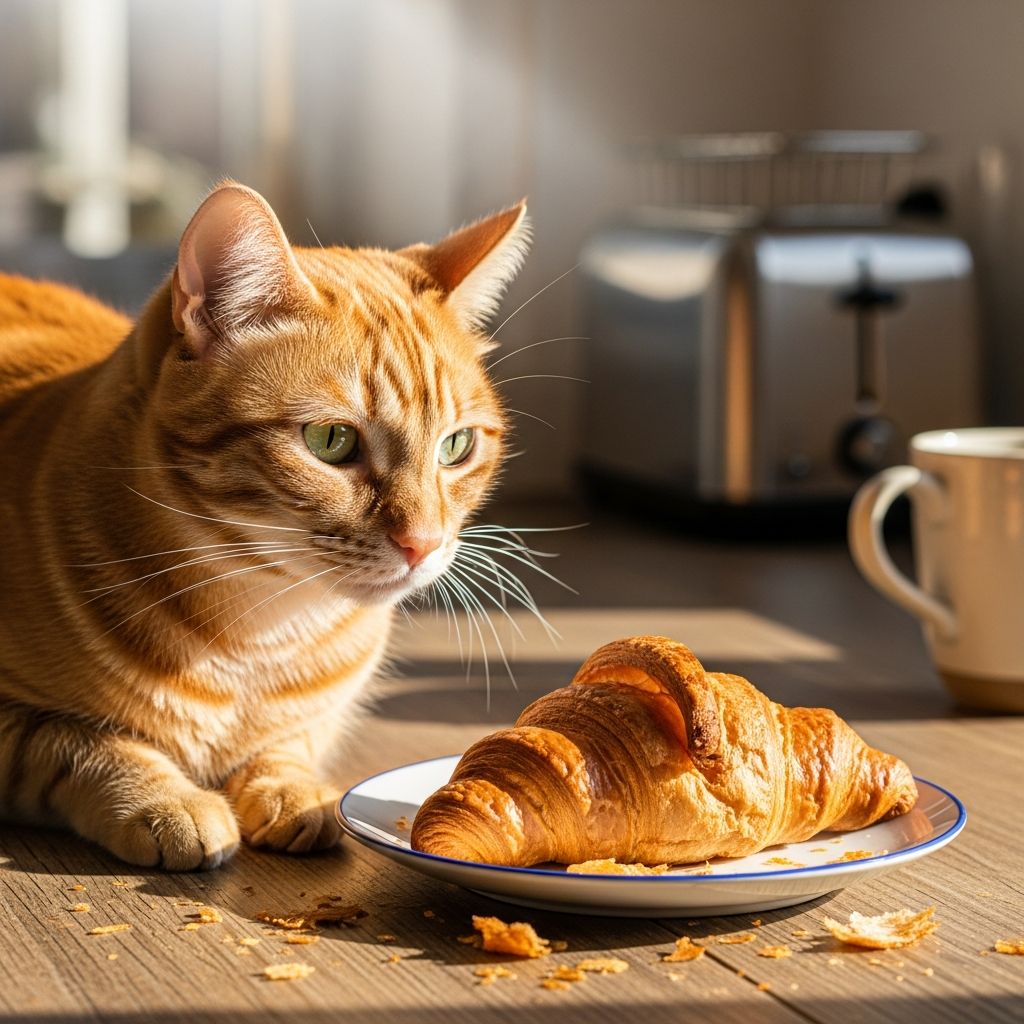 Vet-reviewed facts on whether croissants are safe for cats, risks involved, and healthier treat alternatives.