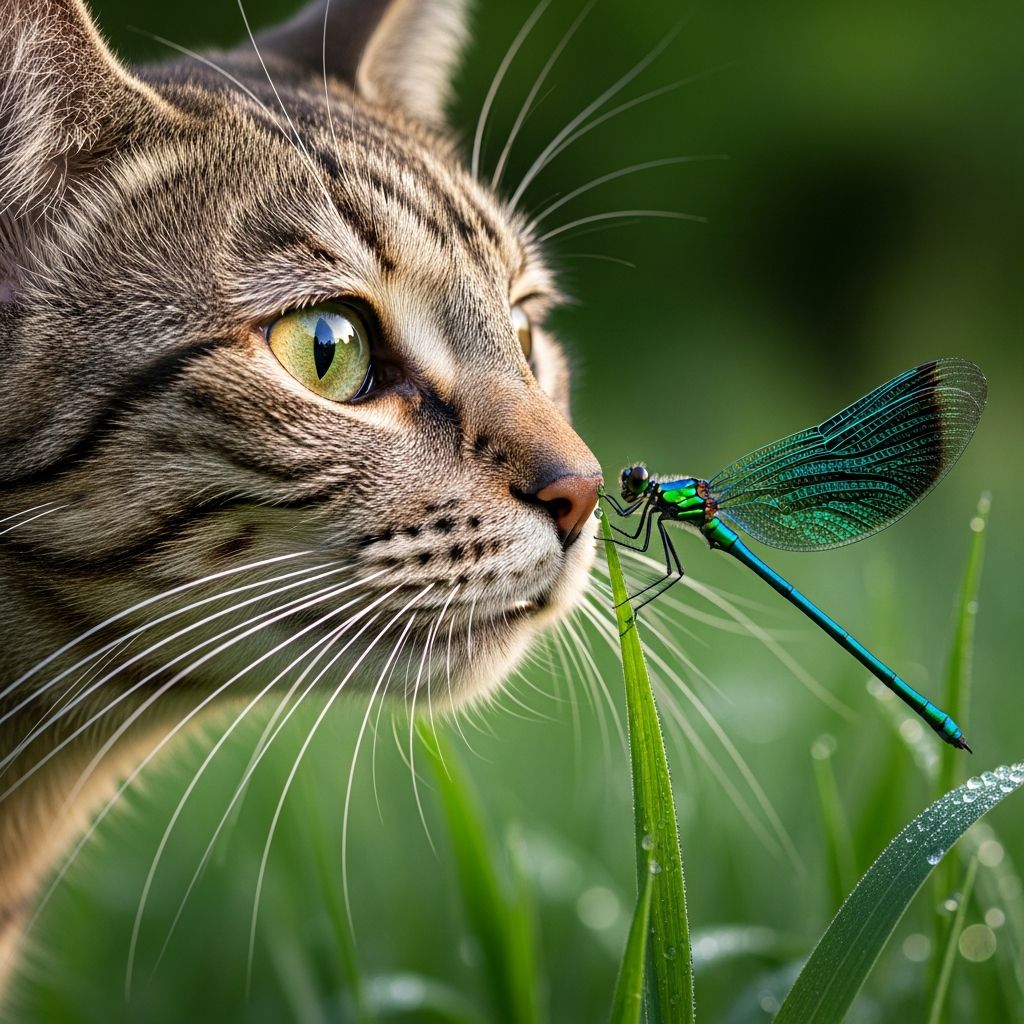 Learn if dragonflies are safe for cats and how to monitor your feline's insect hunting.