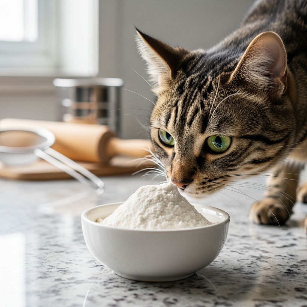 Discover if flour is safe for cats, explore types, risks of raw dough, and vet-approved feeding advice for feline health.